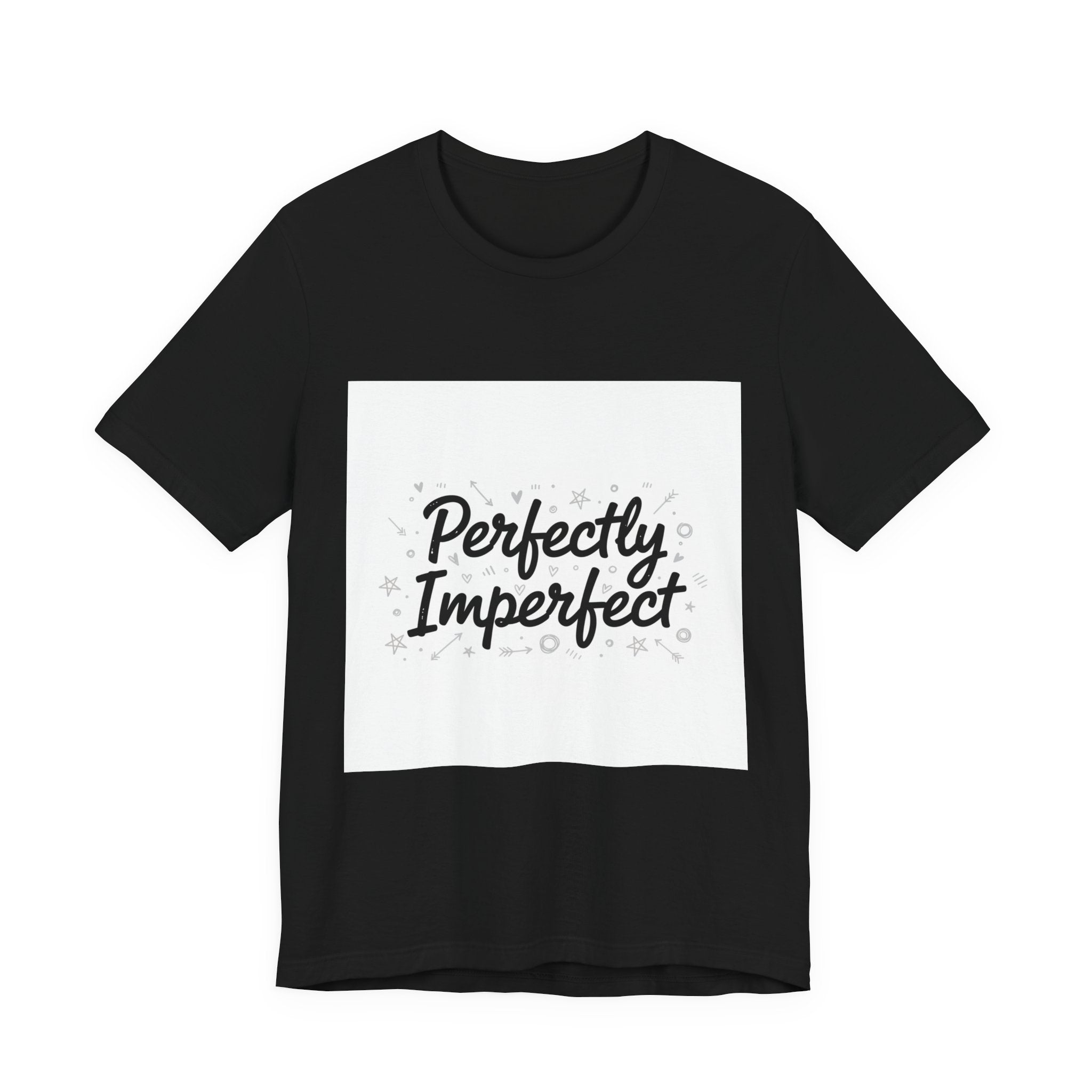 Perfectly Imperfect Tee | handwritten marker aesthetic, doodle quote tee
