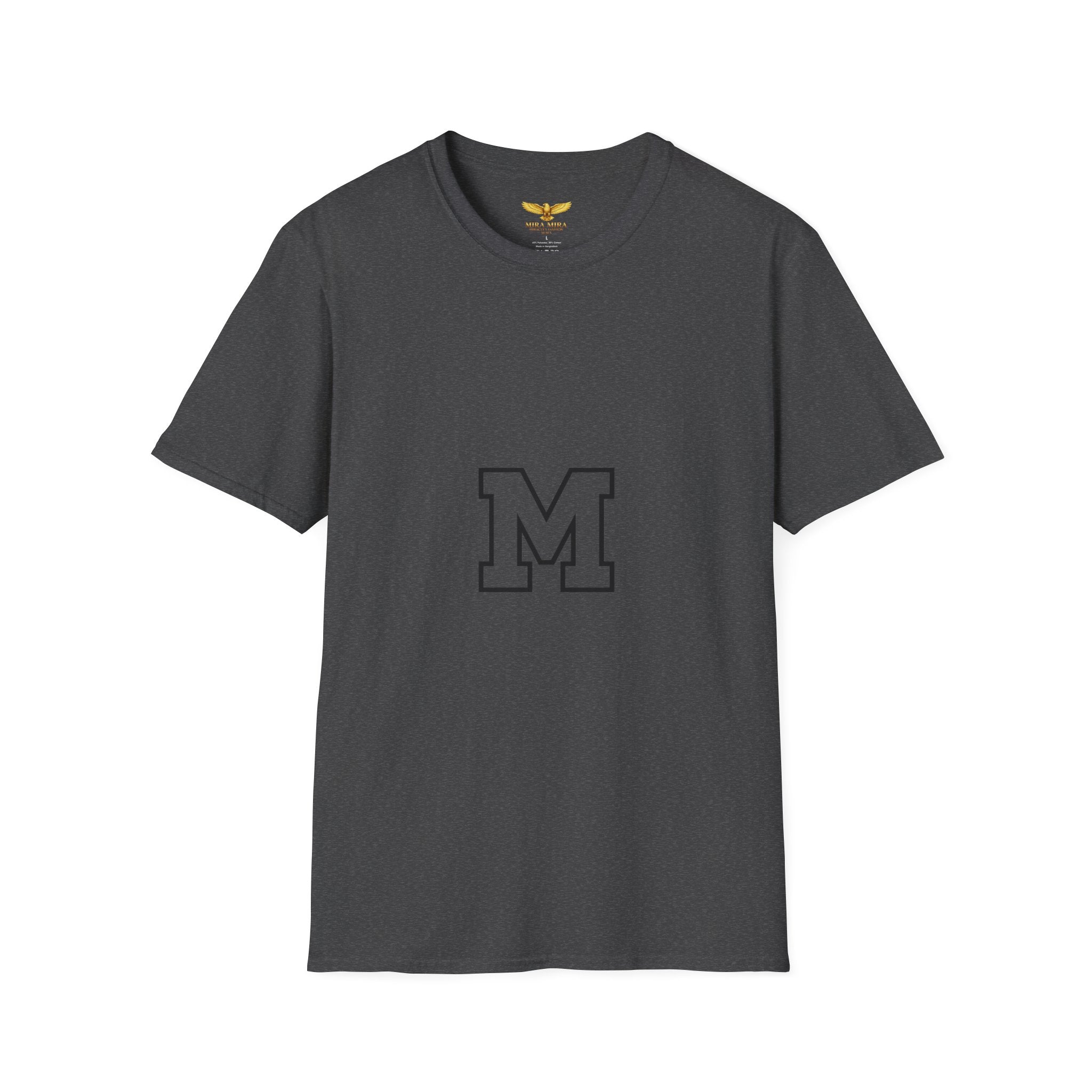 Classic Letter M T-Shirt — Minimal Varsity Monogram Tee