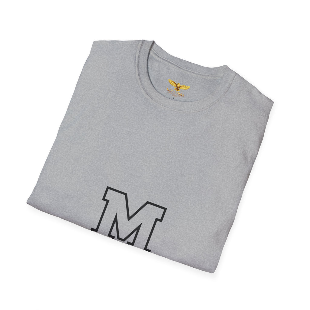 Classic Letter M T-Shirt — Minimal Varsity Monogram Tee