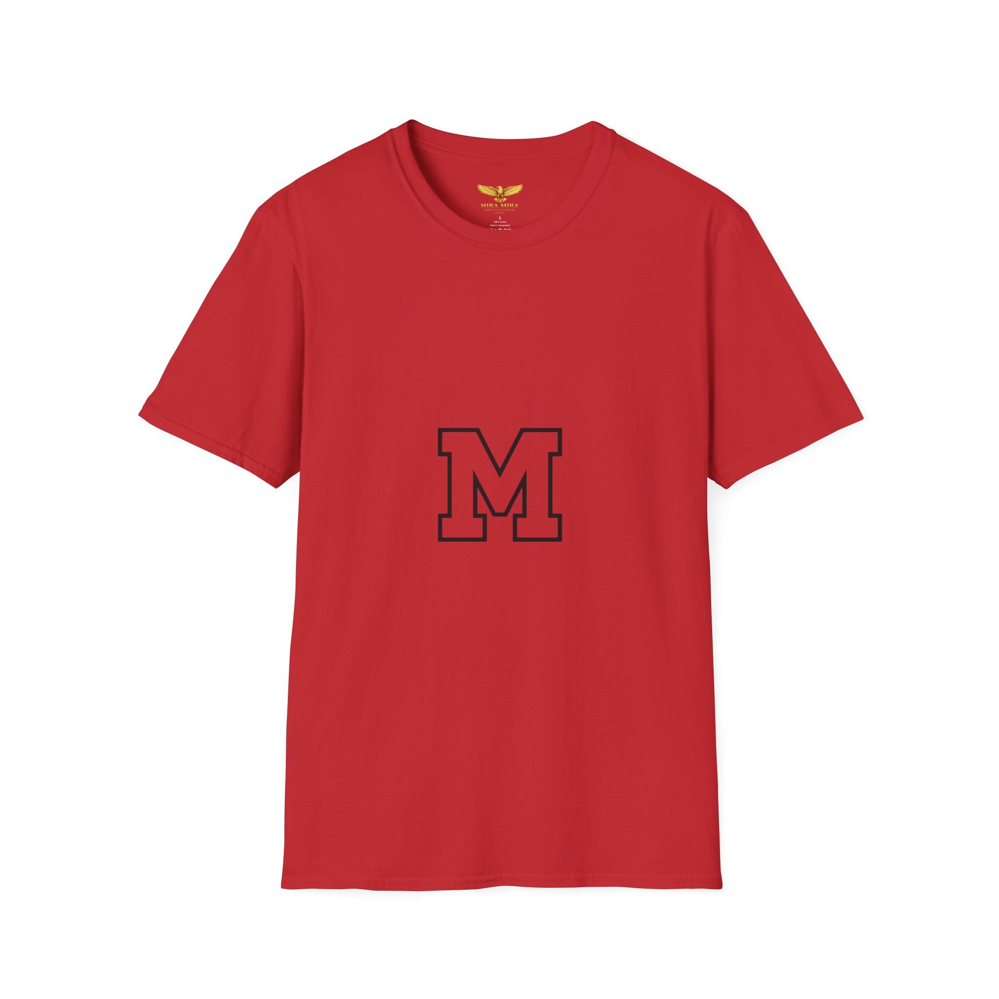 Classic Letter M T-Shirt — Minimal Varsity Monogram Tee