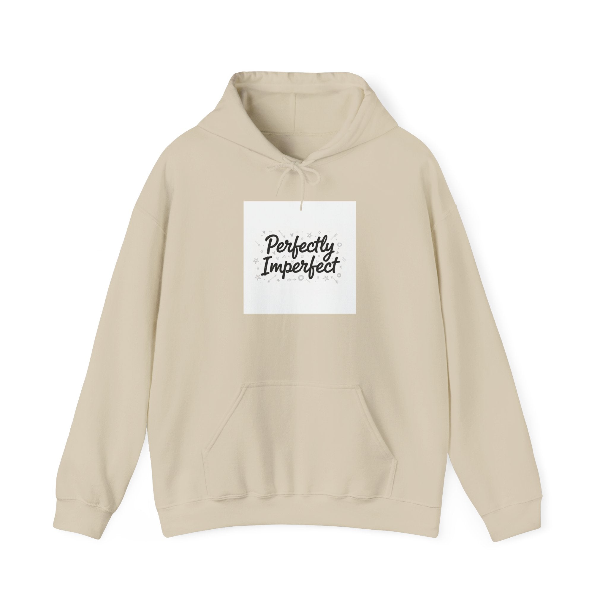 Perfectly Imperfect Hoodie | handwritten marker aesthetic, doodle script