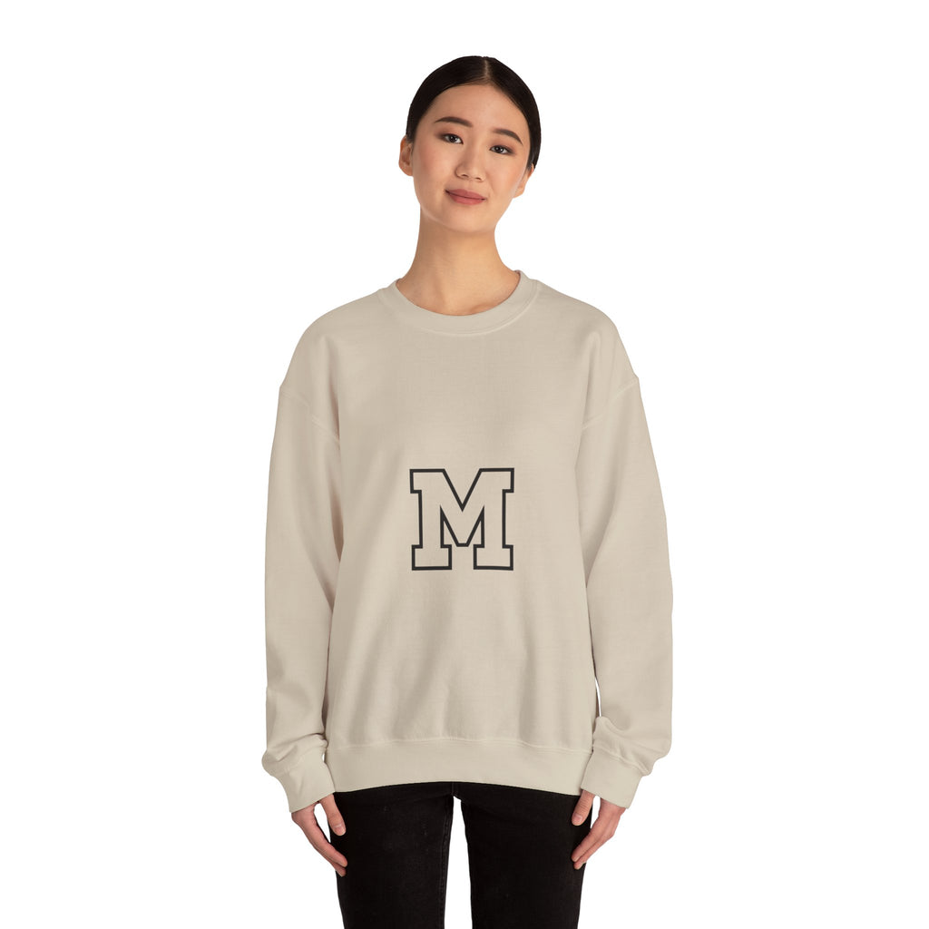 Varsity 'M' Crewneck Sweatshirt — Classic Monogram Lettering