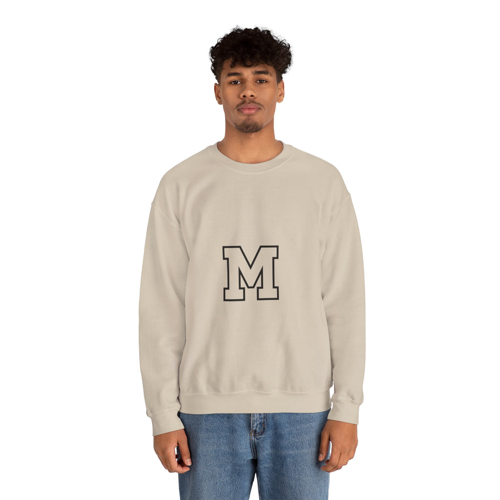 Varsity 'M' Crewneck Sweatshirt — Classic Monogram Lettering