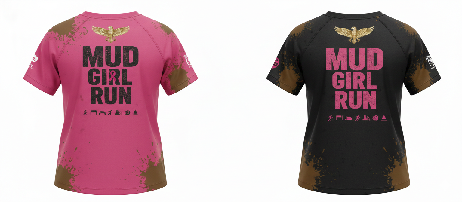 "MIRA MIRA" Mud Girl Run T-Shirt "(MIRACLE'S FASHION)" M.M.S