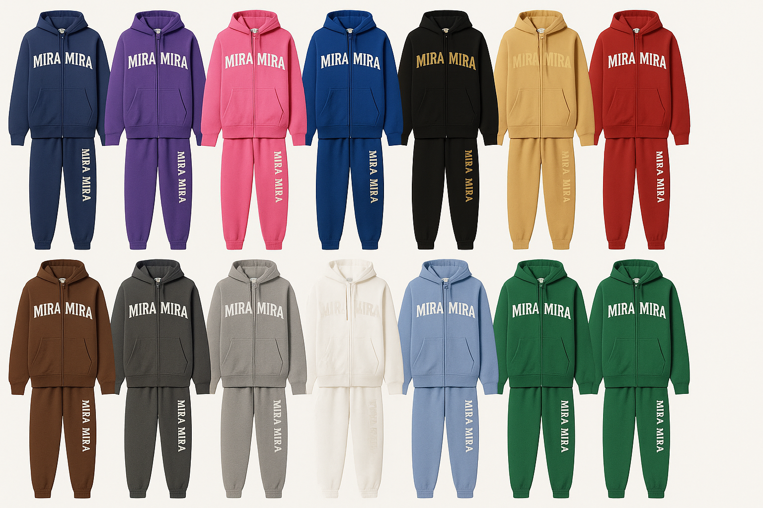 "MIRA MIRA" Unisex Streetwear Sweatsuit Bundle "(MIRACLE'S FASHION)"M.M.S