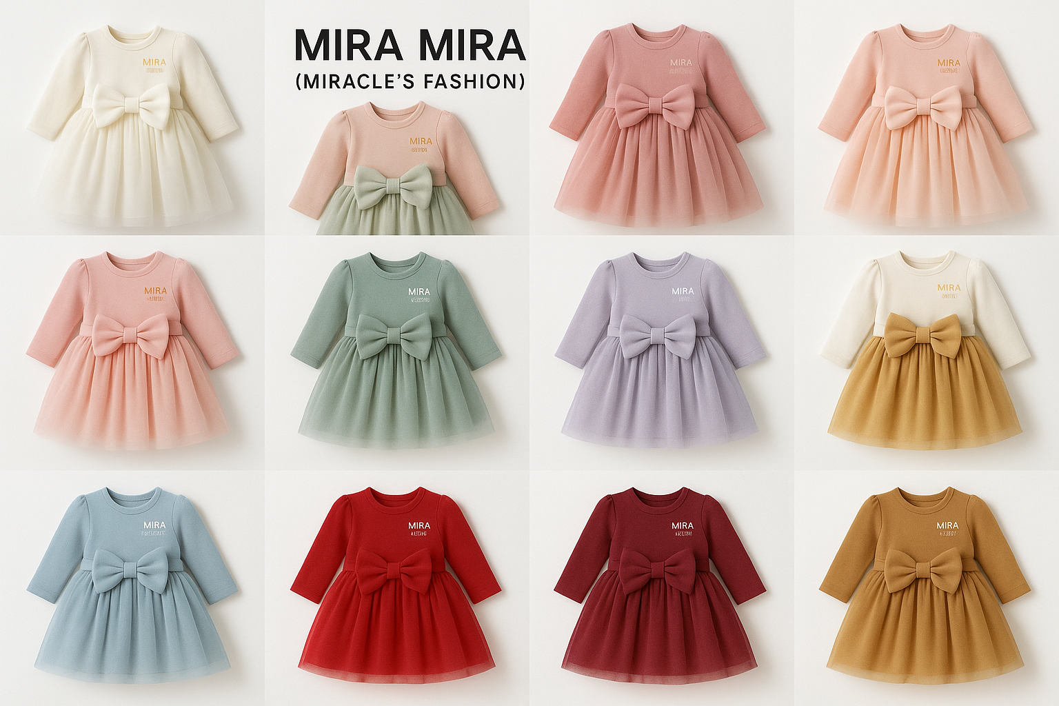 "MIRA MIRA" Baby Elegant Dresses "(MIRACLE'S FASHION)"M.M.S