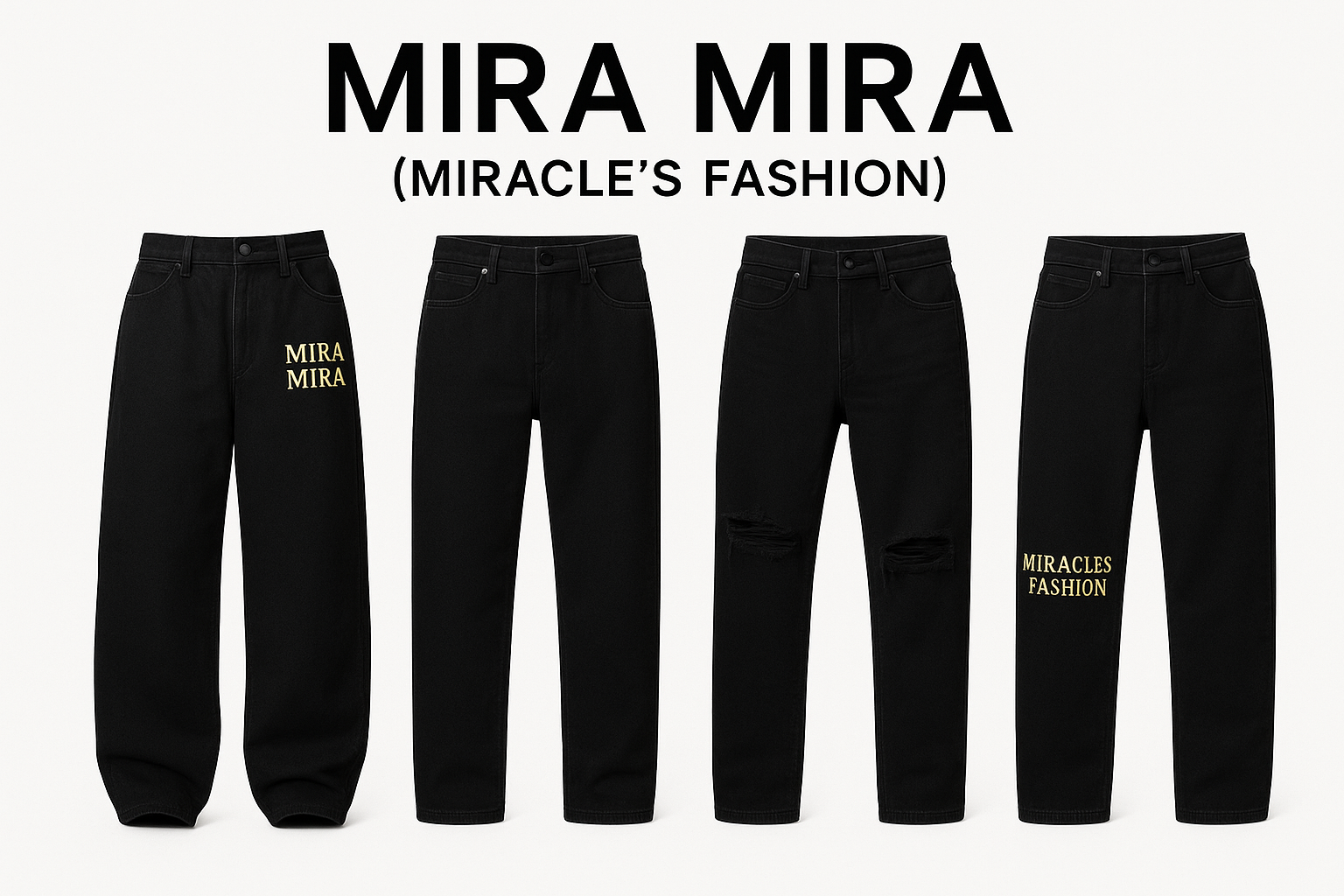 "MIRA MIRA" Adults & Teens Long Jeans Pants "(MIRACLE'S FASHION)"