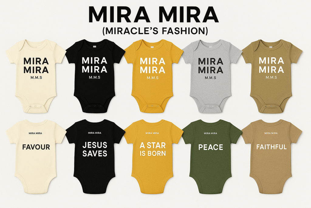 MIRA MIRA "(MIRACLE'S FASHION)" "Beaurtiful MIRA MIRA Baby Essential with Inspirational Messages