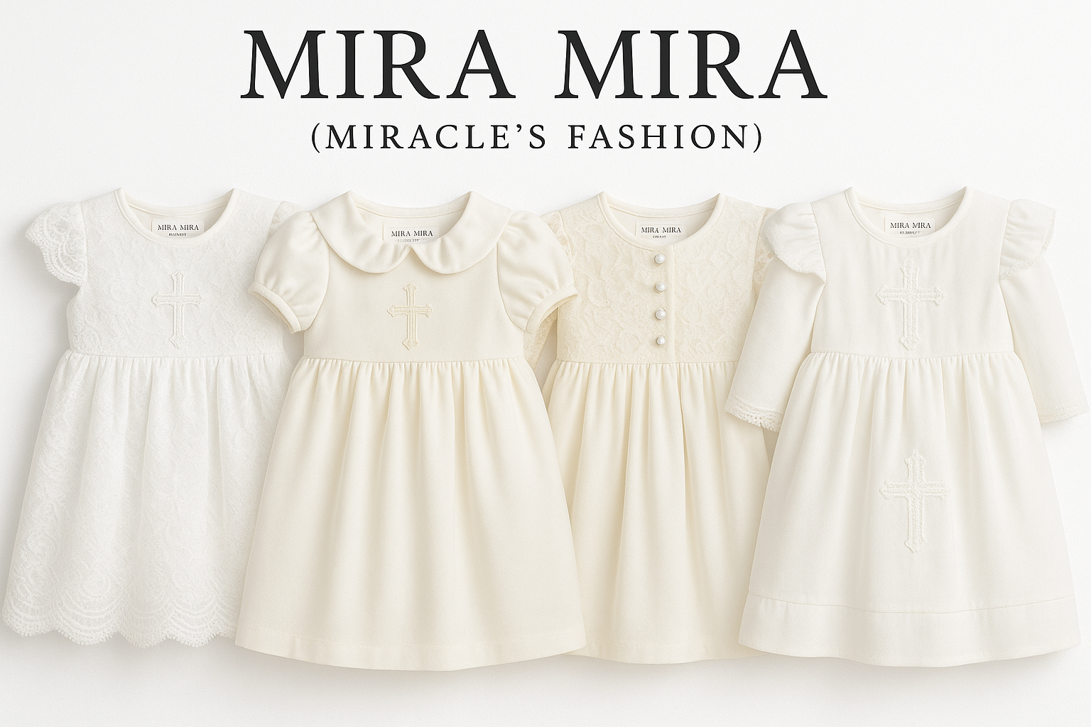 "MIRA MIRA"  Baby Christening Dress "MIRACLE'S FASHION"