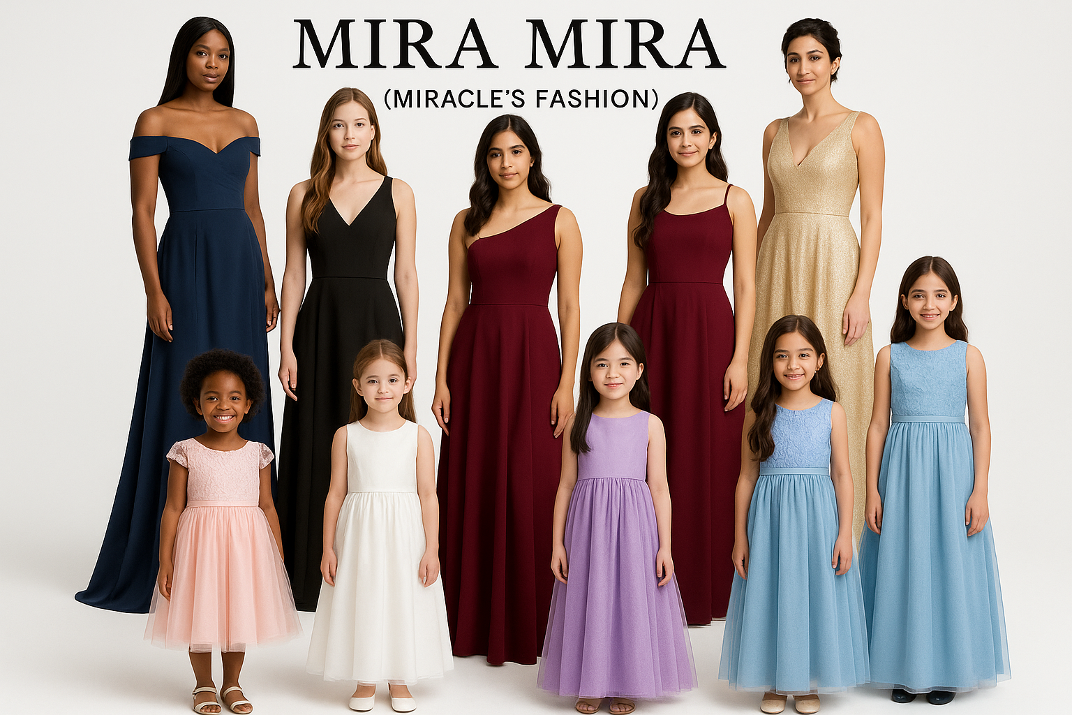 "MIRA MIRA" Girls & Women Formal Dresses"(MIRACLE'S FAHION)"