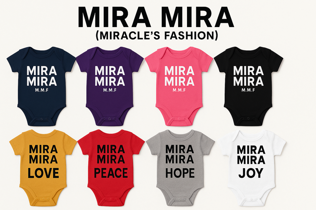 MIRA MIRA (MIRACLE'S FASHION) Inspirational Baby Onesies