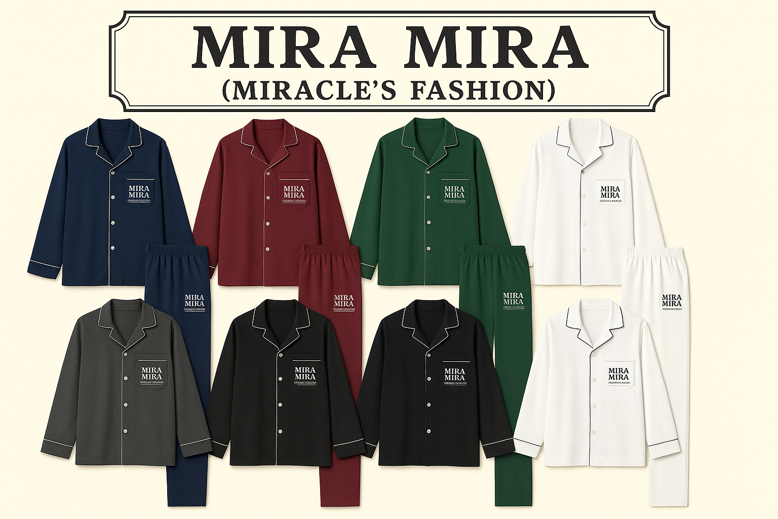 "MIRA MIRA" Men's Pajamas,"(MIRACLE'S FASHION)"
