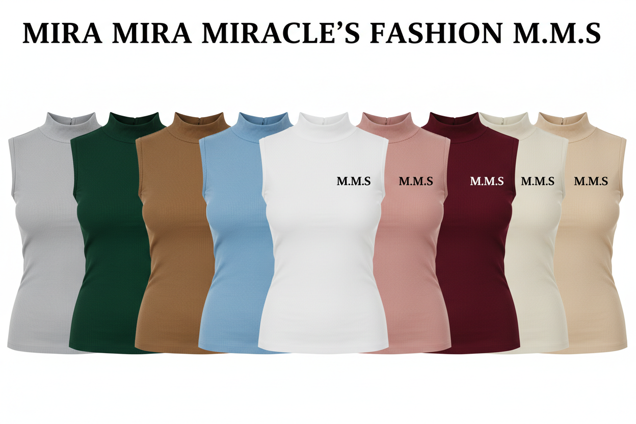 "MIRA MIRA" Sleeveless Fitted Tees "(MIRACLE'S FASHION)" M.M.S