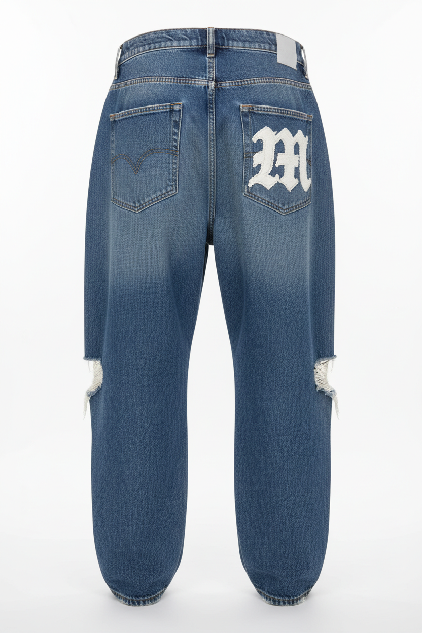 Baggy jeans back - M logo on pocket