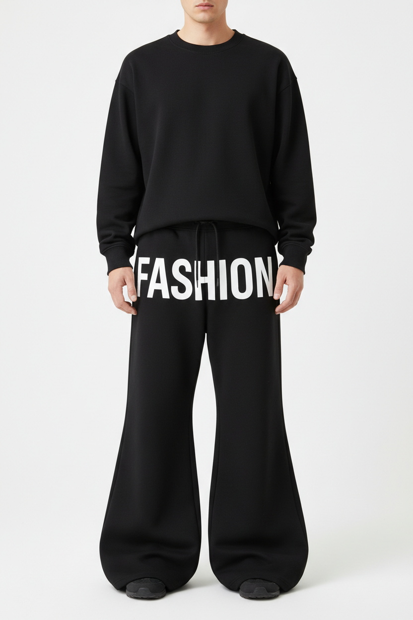 Black FASHION sweatpants