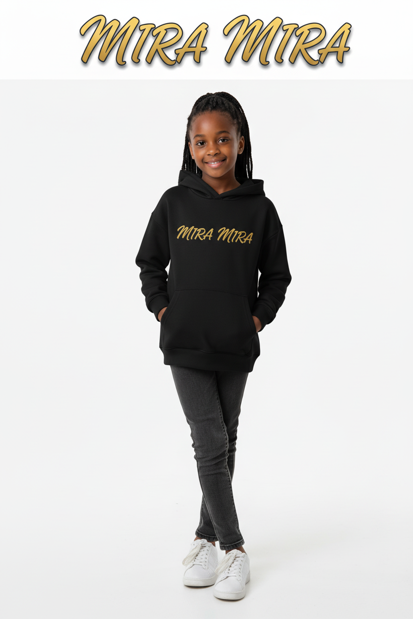 Black MIRA MIRA Kids Hoodie