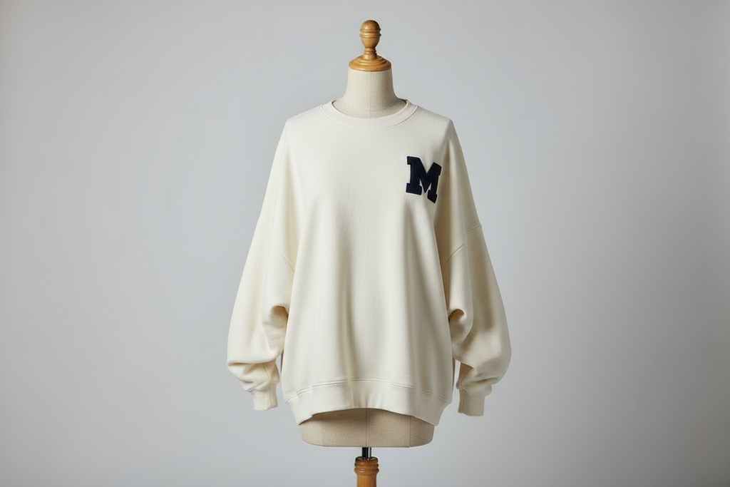 Black soft oversized sweatshirt with M logo