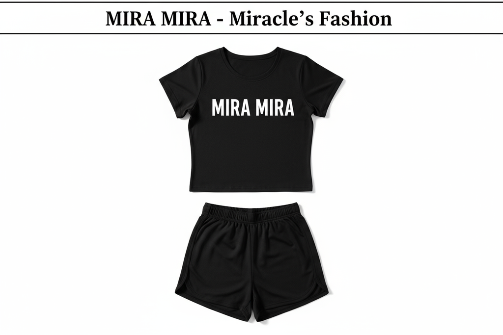 Black Top & Shorts Set Product