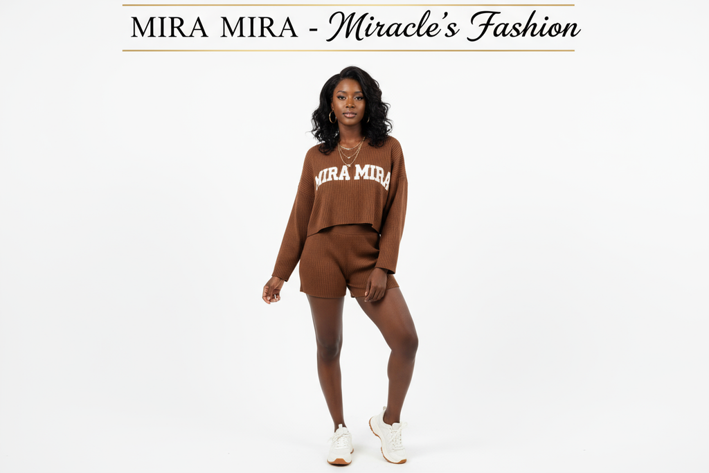 Black Woman in Brown Set