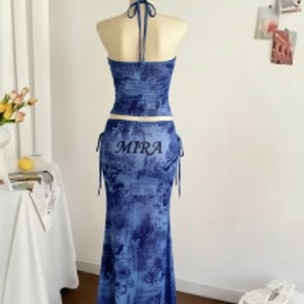 Blue dress with MIRA