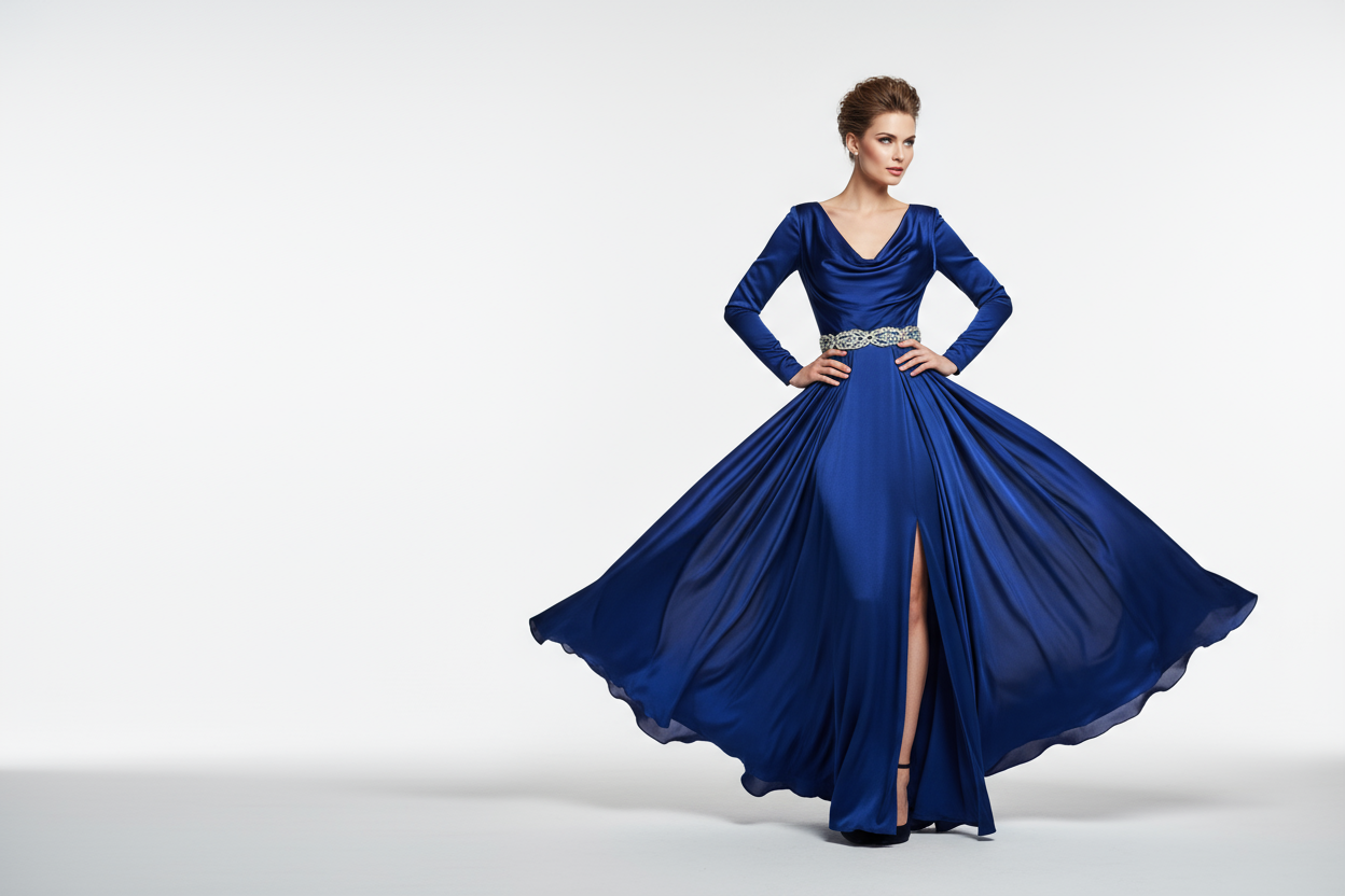 Elegant Dress Studio Shot