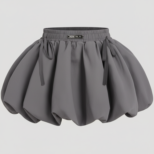 Gray bubble skirt with MIRA