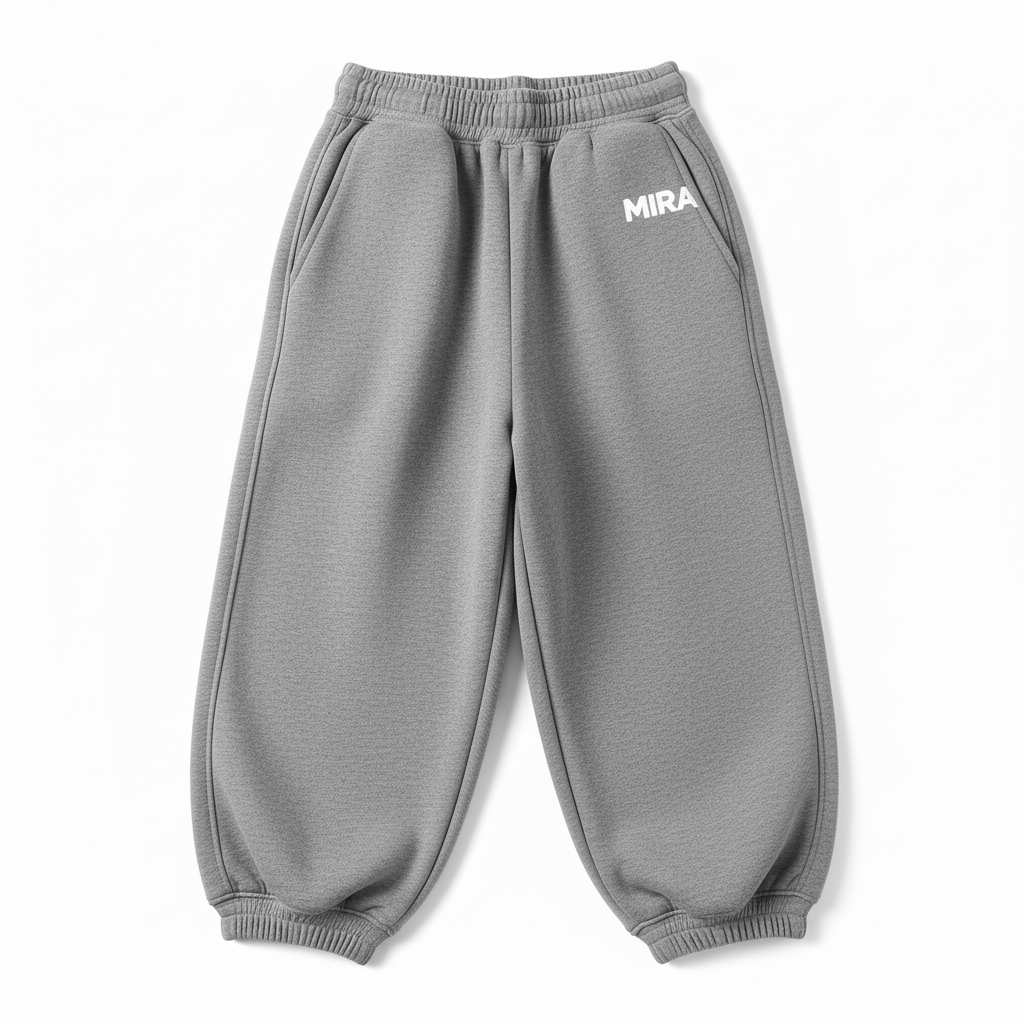 Gray wide leg sweatpants