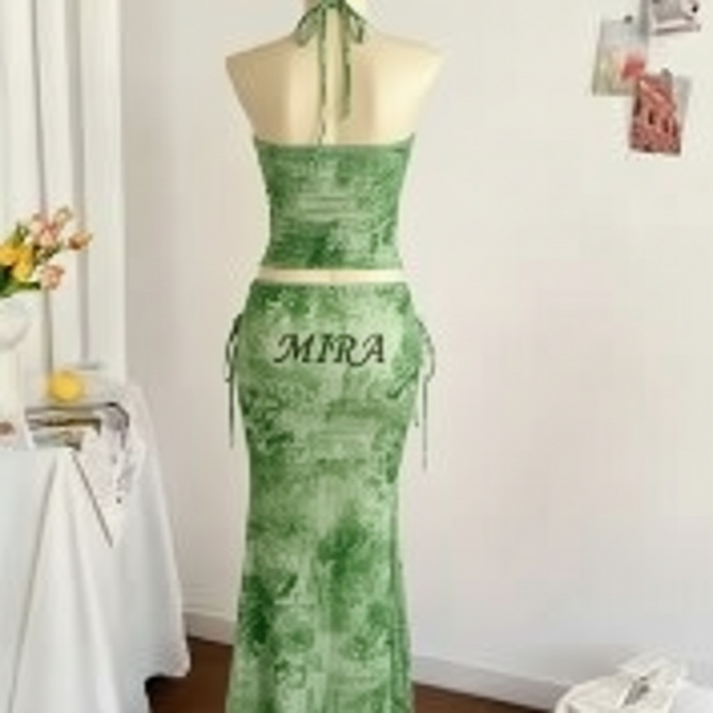 Green dress with MIRA