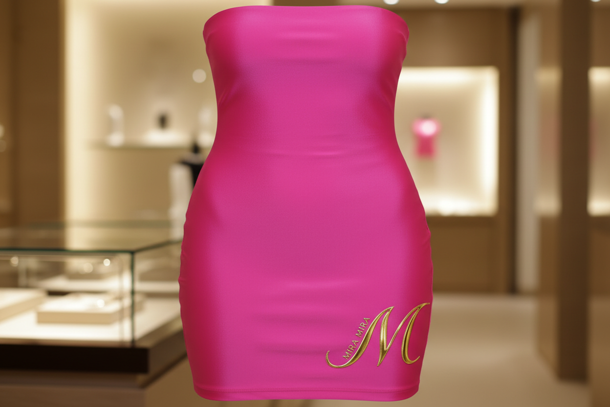 Hot Pink M Logo Dress