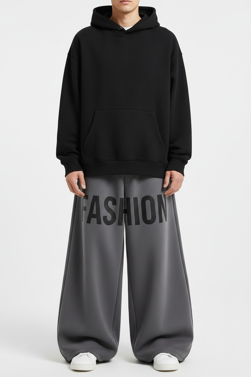 MIRA MIRA"Men's FASHION Wide-Leg Baggy Sweatpants" '(MIRACLES FASHION) M.M.S