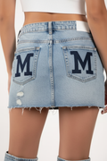 M Signature Girls Distressed Denim Mini Skirt "(MIRACLE'S FASHION