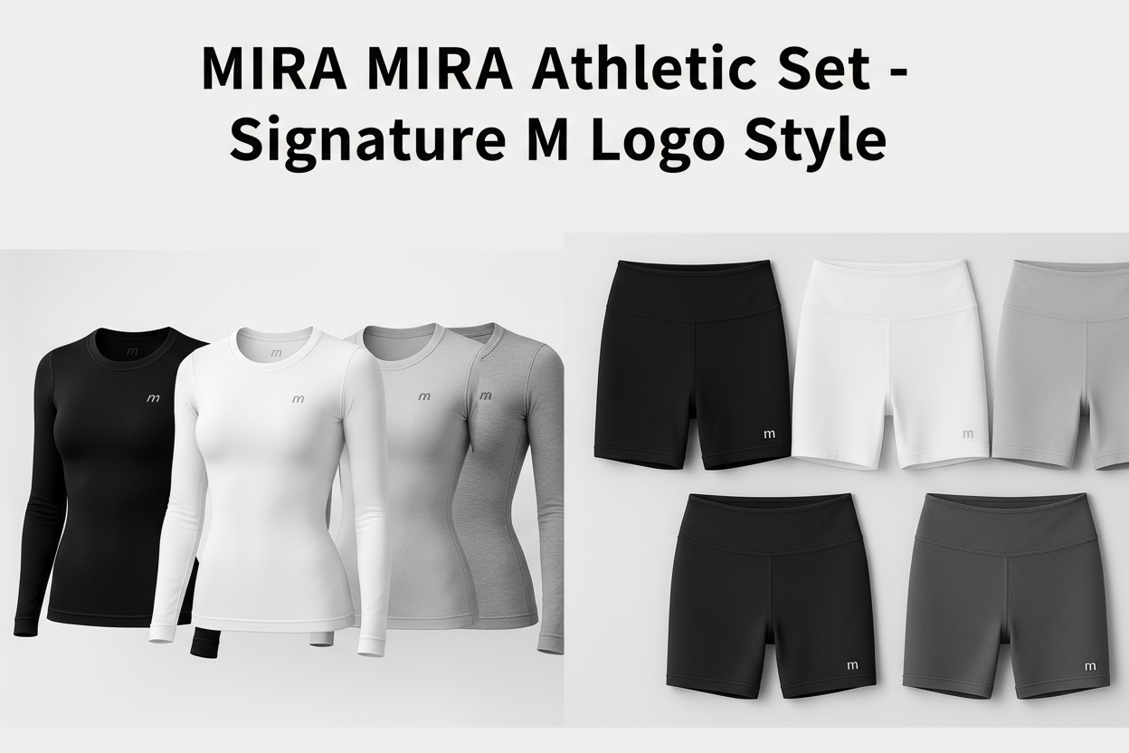 MIRA MIRA Athletic Set - Long-Sleeve Top & Short Fitted Tights