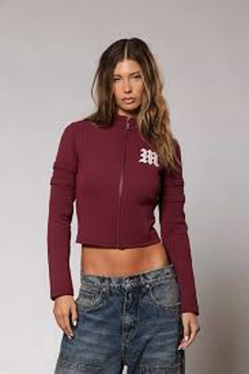 MIRA MIRA Burgundy Jacket - White Woman