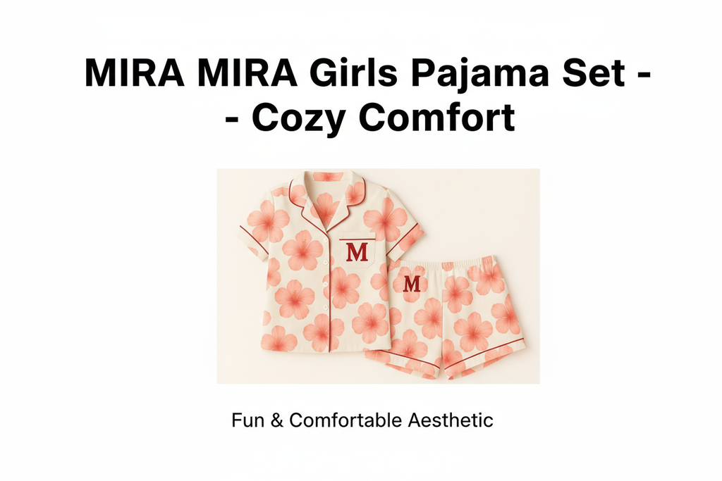 MIRA MIRA Girls Pajama Set with Headline