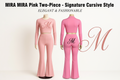 MIRA MIRA Pink Two-Piece Outfit with Headline
