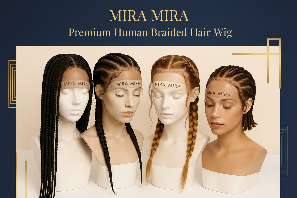 MIRA MIRA Premium Human Braided Hair Wig Banner