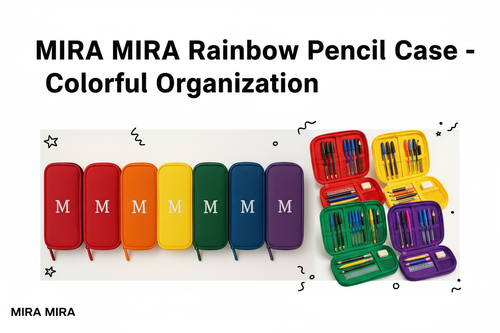 MIRA MIRA Rainbow Pencil Case with Headline