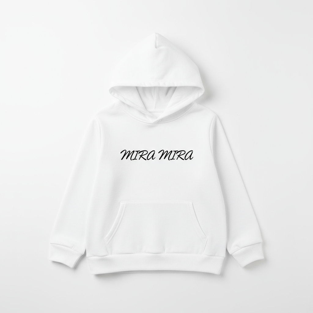 MIRA MIRA White Hoodie Cursive