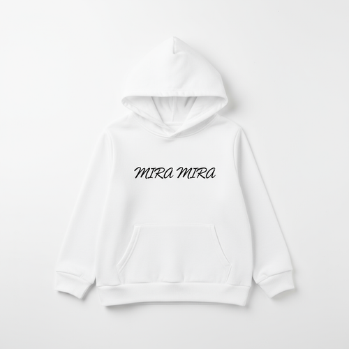 MIRA MIRA White Hoodie Cursive
