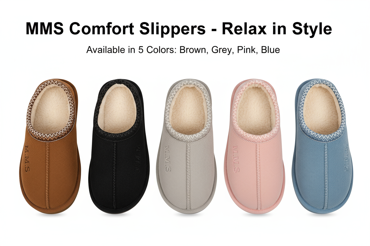 MMS Comfort Slippers - All Colors with Headline