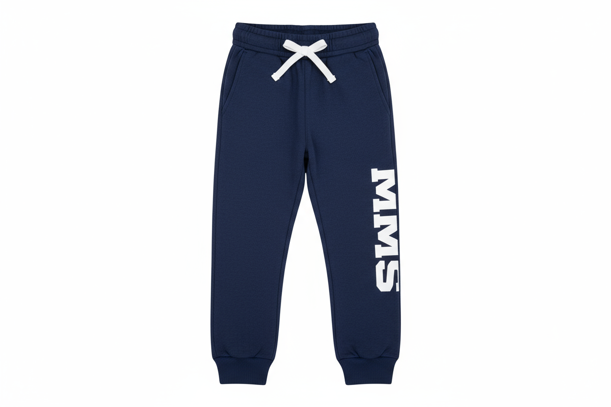 Navy Blue Boys Sweatpants with MMS