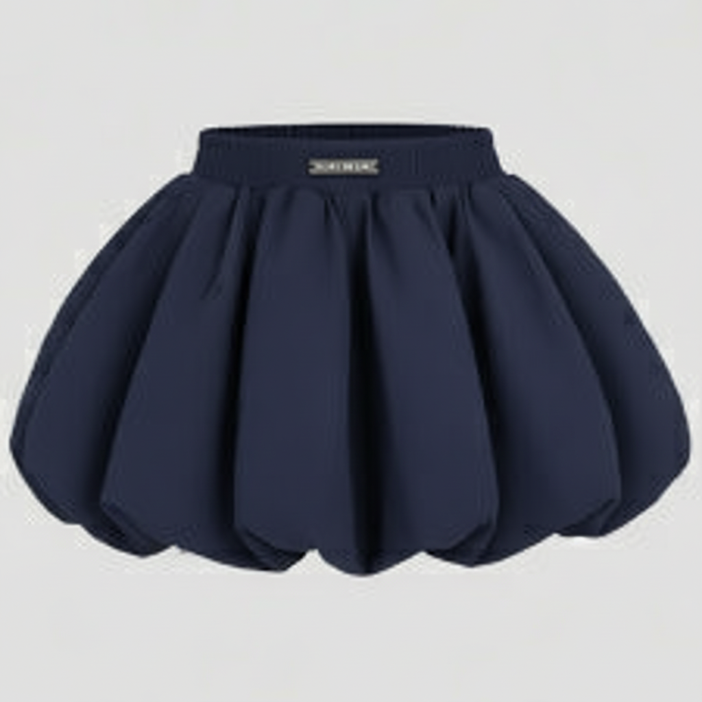Navy blue bubble skirt with MIRA