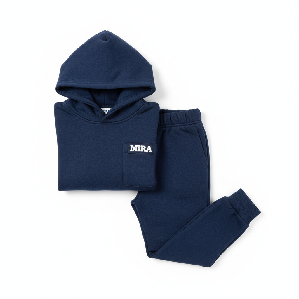 Navy blue sweatsuit