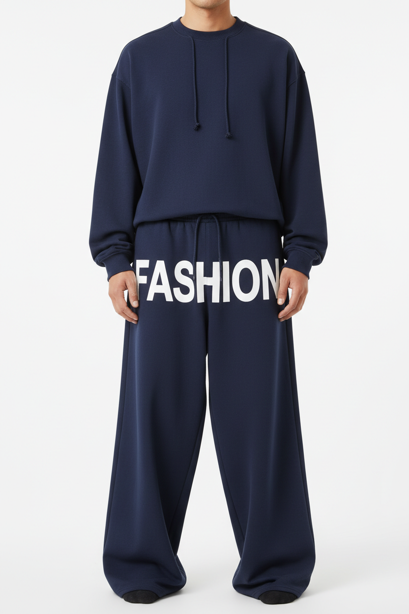 Navy FASHION sweatpants