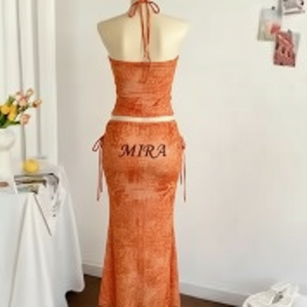 Orange dress with MIRA