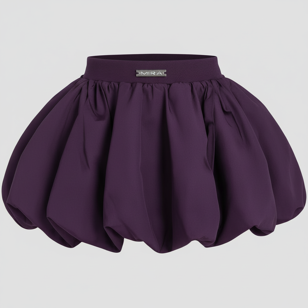 Purple bubble skirt with MIRA