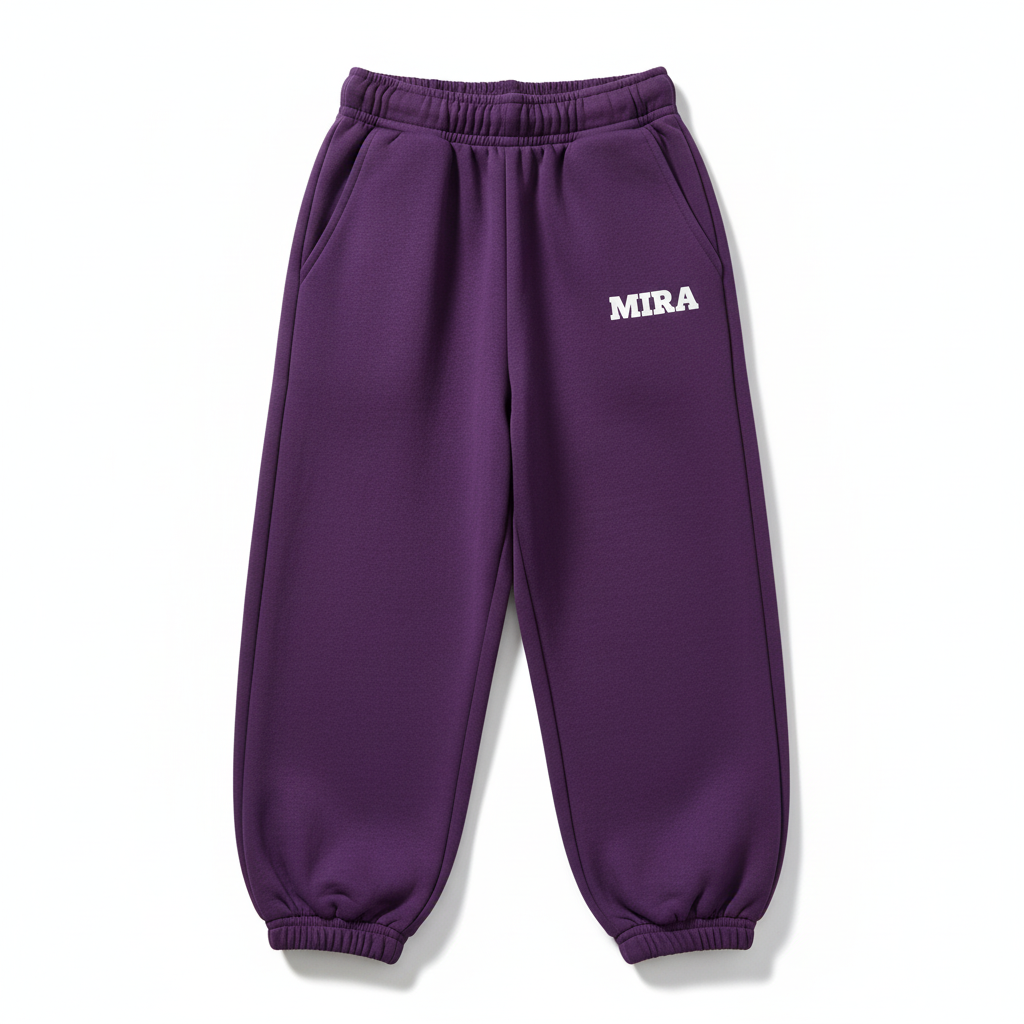 Purple wide leg sweatpants