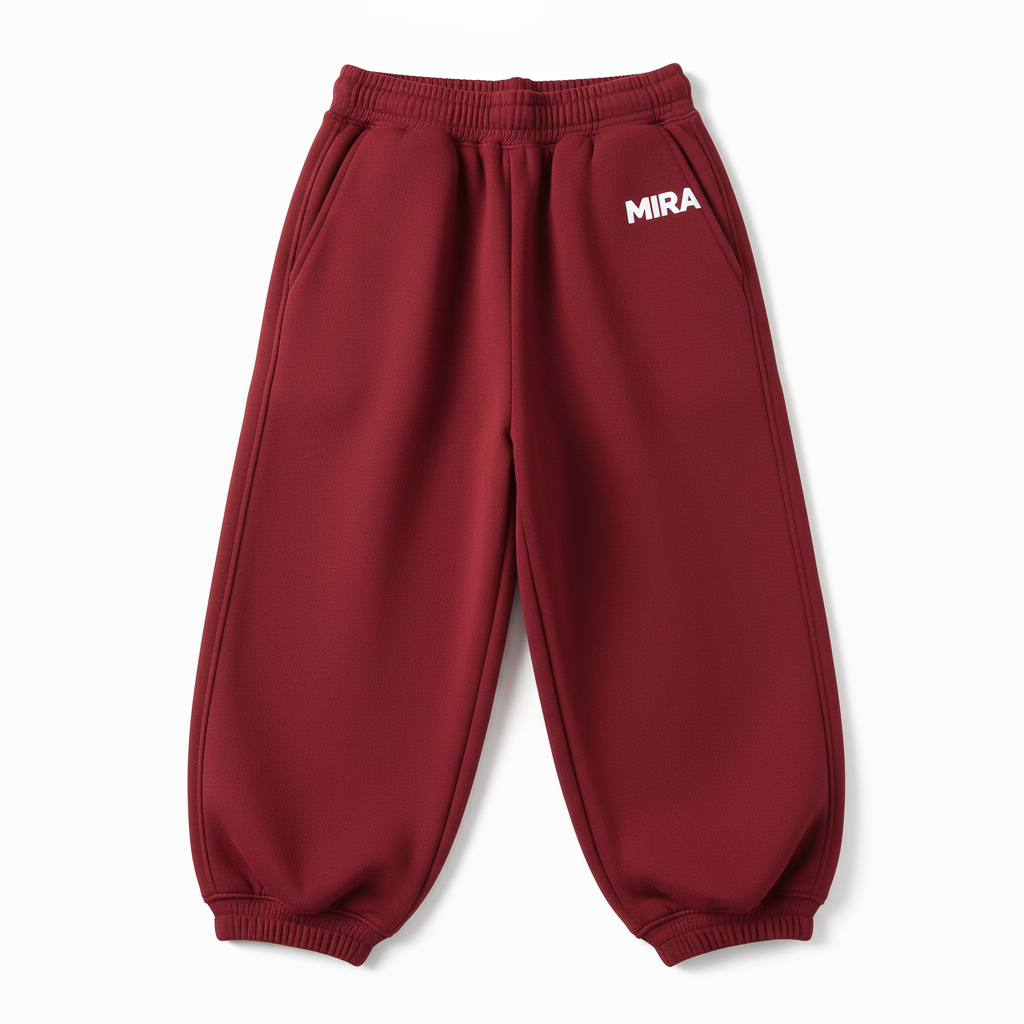 Red wide leg sweatpants