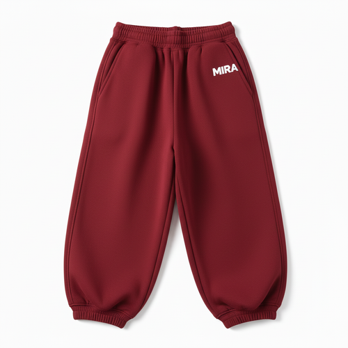 Red wide leg sweatpants