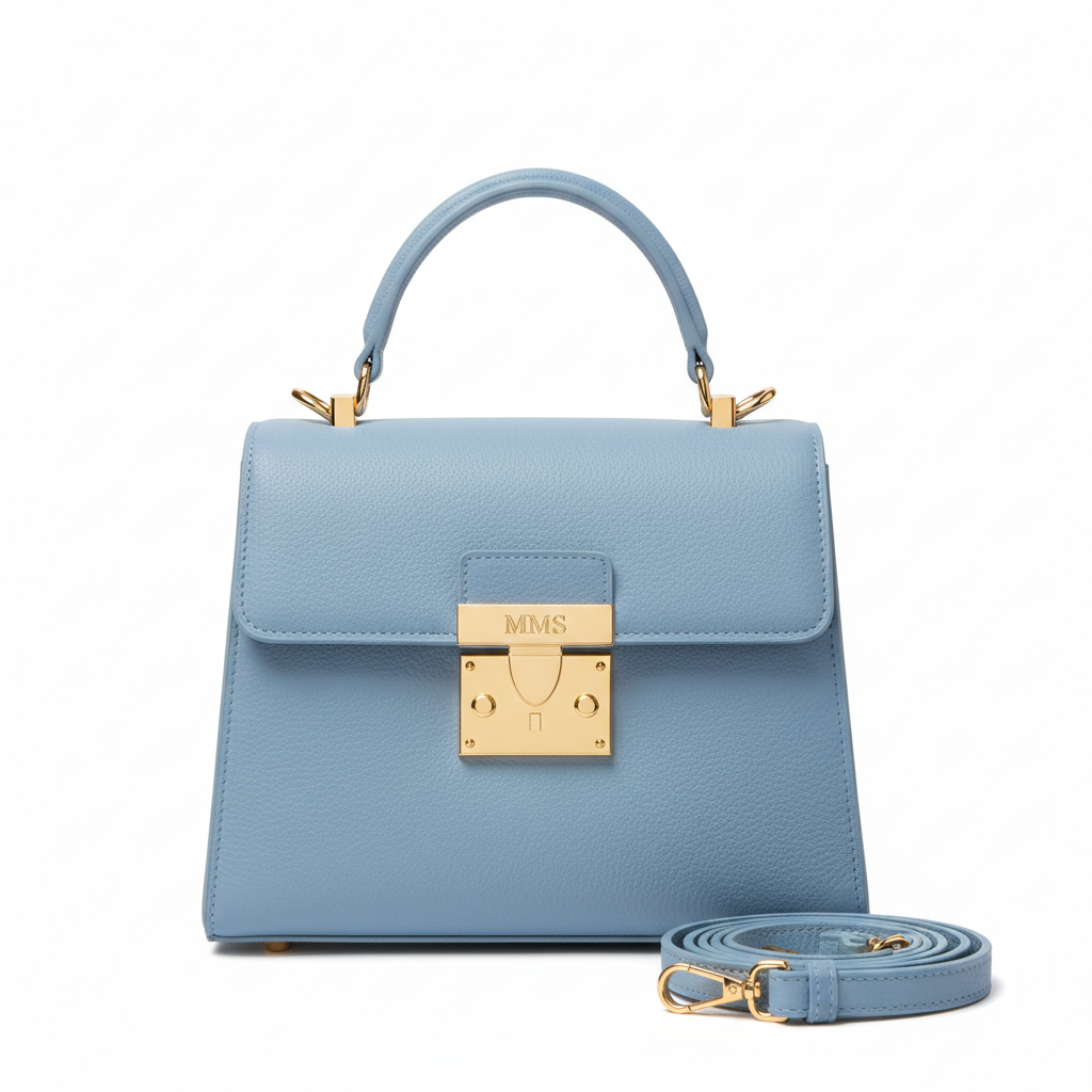 Sky blue handbag